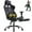 Grey Massge Chair with Footrest, variant on NiamVelo PC Gaming Chair Massage Office Chair Adjustable PU Leather Gamer Chair with Lumber Support for Adults and Kids , Black