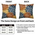 thumbnail image 4 of Blue Orange Yellow Pillow Covers 18X18 Inch Set of 2, Fall Colored Modern Geometry Dahlia Floral Print Decorative Throw Pillow Covers Outdoor Farmhouse Cushion Case for Couch Sofa Bed Decor, 4 of 5