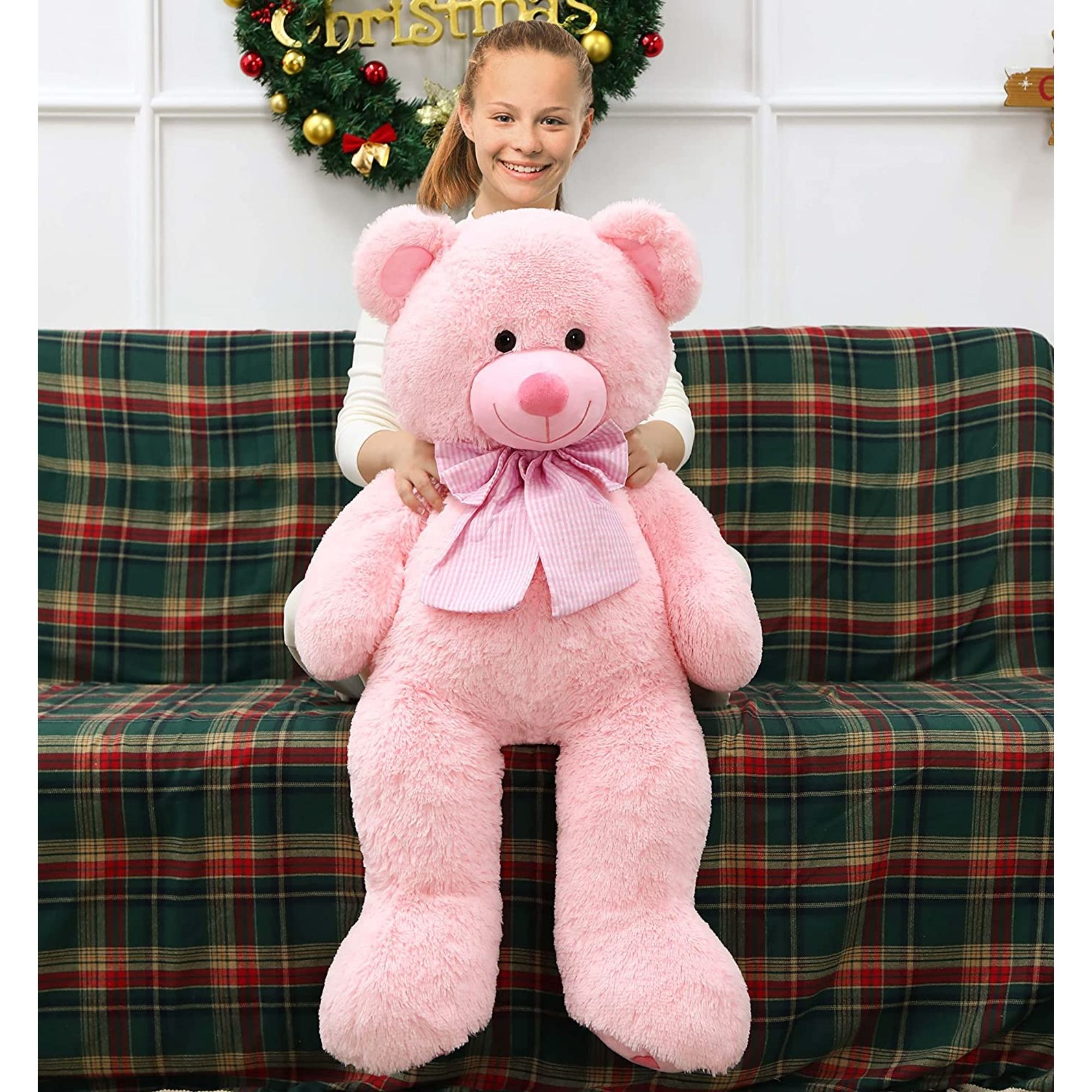 Morismos 4-Foot Pink Giant Teddy Bear Plush photo 2