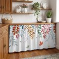 thumbnail image 2 of Colorful Leaves Fall Sink Skirt for Bathroom, Self-Adhesive Under Sink Curtain, Autumn Botanical Thanksgiving Hide Pipes & Storage Fabric Cabinet Skirt Cover for Kitchen Laundry 32"x55", 2 of 8