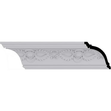 3 7/8"H x 3 3/4"P x 5 3/8"F x 94 1/2"L, (7 7/8" Repeat), Logan Crown Moulding