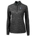 thumbnail image 2 of Women's Cutter & Buck Black Fresno State Bulldogs Traverse Camo Print Stretch Quarter-Zip Pullover Top, 2 of 3
