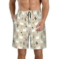 thumbnail image 1 of Balery Cute Alpaca Traje de Baño Estilo Hawaiano para Hombre, Shorts de Secado Rápido con Bolsillos-Large, 1 of 6