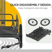 GVN Bike Cargo Trailer Bike Wagon Bicycle Trailer with Suspension, Triple Safety Features, 16'' Wheels, 88 lbs Max Load