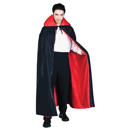 Morris Costumes Adult Unisex New Deluxe Lined Capes Black Red One Size, Style FM51342