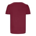thumbnail image 6 of Usmixi Womens Shirts Casual Solid Pleated Swing Breathable Tunic Tops Summer Short Sleeve Square Neck Ladies Plain Tops and Blouses Wine s, 6 of 7