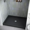 thumbnail image 2 of Streamline NTM-626-48BL-AL 48 in. x 36 in. Alcove Acrylic Shower Base in Matte Black with Center Drain, Drain Included, 2 of 4
