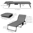 thumbnail image 3 of Outsunny Folding Chaise Lounge, Padded Reclining Tanning Chair, Grey, 3 of 10
