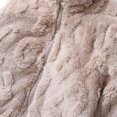 thumbnail image 5 of XXWXYD Toddler Boys Girls Coral Fleec𝖾 Stand Collar Jacket Soft Warm Cozy Outerwear Autumn Winter Casual Cute Fleec𝖾 Coat Sher𝗉a Jacket Kids Plush Jacket, 5 of 8