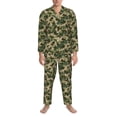 thumbnail image 3 of Balery Camouflag Pijama para Hombre de Dos Piezas con Manga Larga, Conjunto de Dormir y Descanso Suave con Bolsillos-X-Large, 3 of 7