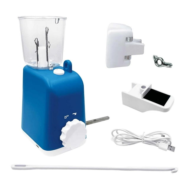 HILABEE Electric Knitting Crochet Machine Home for Bracelets Craft Project Necklaces Blue