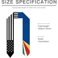 thumbnail image 6 of Seychelles Mix United States Black American Flag Graduation Stole Shawl Sash Scraf Gift For Abroad Student International Study, 6 of 6