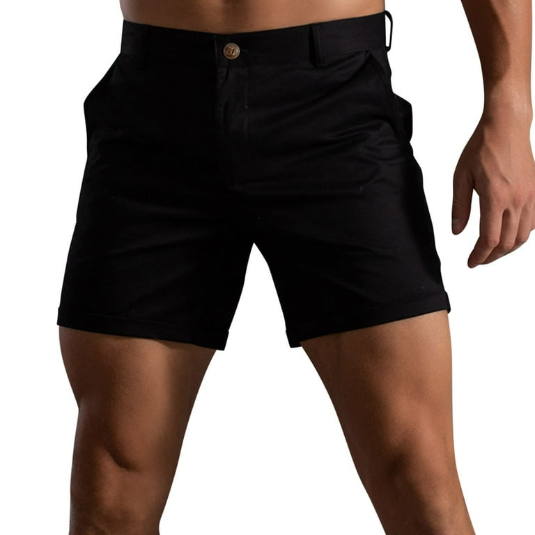 HSMQHJWE Mens Wear Mens Compression Shorts Mens Summer Solid Color