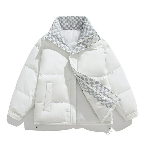 Puntoco Chaqueta De Algodón Con Cuello Alto, Manga Larga, Bolsillo Con Cremallera Y Cordón Ajustable Para Hombre