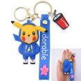 thumbnail image 1 of Llavero mexicano personalizado de dibujos animados 3D con correa para la muñeca, accesorios para coche, bolsa, adorno, muñeca, llaveros dorados de PVC, regalo, llavero 3d, 1 of 4