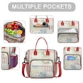 thumbnail image 2 of Pioneer Flower Floral Print Pattern Womens Lunch Box for Work,Insulated Large Lunch Bag for Tween and Teen,Loncheras Para Mujer,Leakproof Adult Lunch Bag for Work,Beach,Travel,Picnic,Camping, 2 of 7