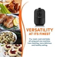 thumbnail image 4 of Elite Gourmet EAF-1121X Personal 1.1 Qt. Freidora eléctrica compacta de aire caliente que ahorra espacio, sin aceite, temporizador y controles de temperatura, 1000 W, color negro, 4 of 5