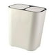 thumbnail image 4 of Cubo de basura de separación seca y húmeda Cubo de basura doméstico 2 compartimentos Diseño elegante Papelera de oficina para lavandería, vehículos blanco perfecl bote de basura de cocina, 4 of 8
