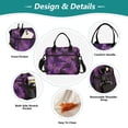 thumbnail image 3 of Large Insulated Lunch Bags for Women Men Leakproof Thermal Meal Lunch Tote Bag for Office Work Picnic Travel Glowing Purple Butterfly 9L, 3 of 6