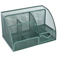 thumbnail image 1 of Organizador de escritorio multifunción con soporte para lápices y bolígrafos de malla 22x14x13.5cm - Verde Sunnimix portalápices de malla, 1 of 7