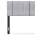 thumbnail image 5 of Topcobe Linen Upholstered Headboard with Solid Wood Feet and Adjustable Width Headboard, Vertical Stripe, Gray, 5 of 6