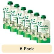 (6 pack) Beech-Nut Veggies Stage 2 Baby Food, Zucchini Spinach & Banana, 3.5 oz Pouch