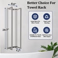 thumbnail image 3 of Towel Rack for Rolled Towels, Towel Rack for Bathroom,Wall Mounted Metal Bathroom Organizer, Bath Towel Holder Wall for Modern Small Space Bathroom Towel Storage, Silver, 3 of 8
