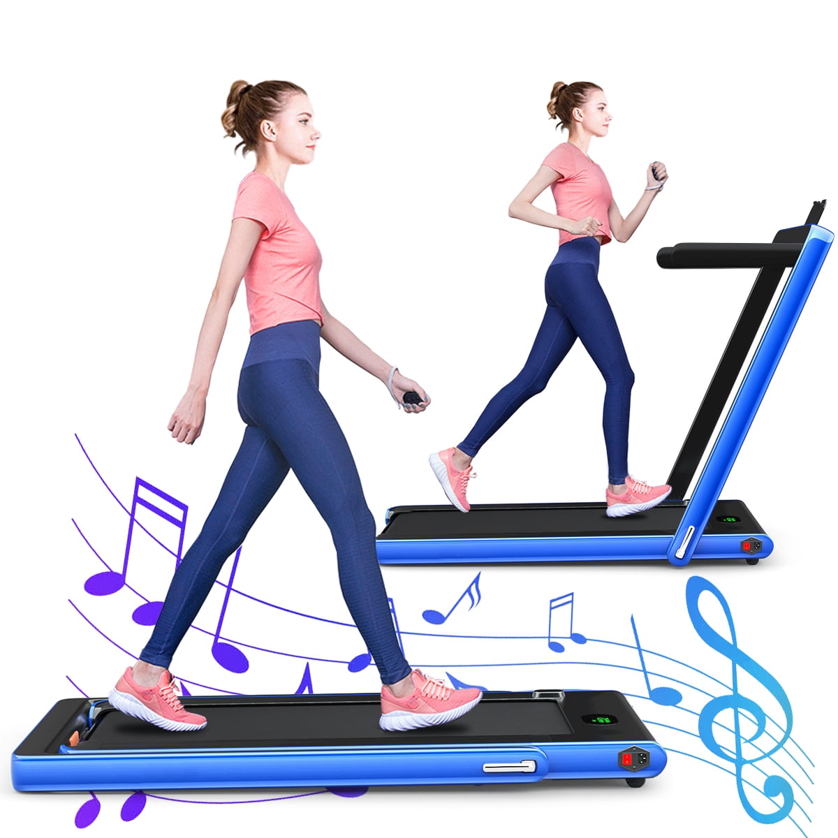 Gymax Motorized Treadmill Folding Under Desk Electric Treadmill W/APP
