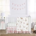 thumbnail image 3 of Sweet Jojo Designs Blush Pink, Mint Green and White Boho Watercolor Playmat Tummy Time Baby and Infant Play Mat for Woodland Deer Floral Collection, 3 of 4