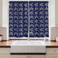 thumbnail image 2 of Ambesonne Minimal Art Kitchen Curtains, Grunge Effect Arrows, 55"x45", Navy Blue and Tan, 2 of 3