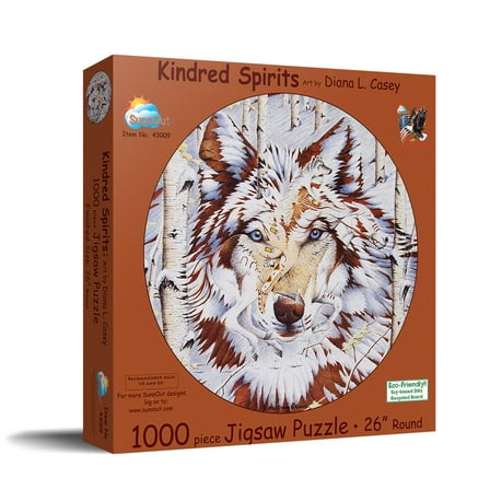 SUNSOUT INC - Kindred Spirits - 1000 pc Round Jigsaw Puzzle by Artist: Diana Casey - Finished Size 26" rd - MPN# 43009