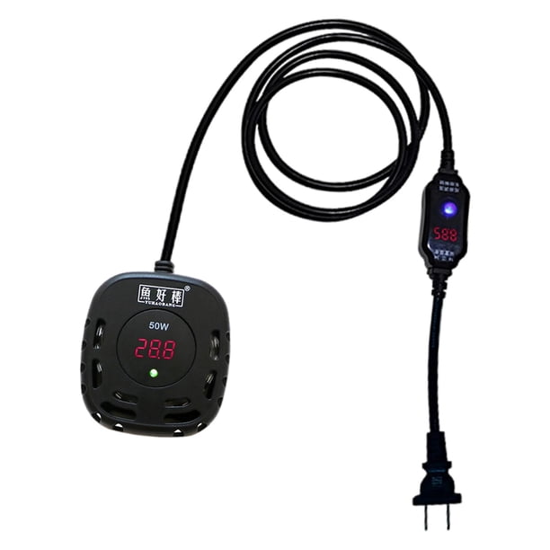 Calentador de de de acuario Controlador de temperatura Pantalla digital Calentador de termostato sumergible, USB, LED, Varilla de 50W Sunnimix Calentador de tanque de acuario