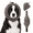 Coffee, variant on Amztom Waterproof Dog Ear Muffs, Adjustable Noise-Reducing Ear Wrap for Bathing & Grooming,(Gray,Small)