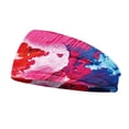 thumbnail image 4 of Diadema elástica Qarigey Unisex tipo Tie-dye ancha para El sudor, 4 of 5
