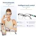 thumbnail image 3 of Smart Glasses with AI,Metal Smart Glasses with 144+ Languages Real-Time Translation, Touch Control, Voice Assistant, Anti-Blue Light, Smart Music Glasses for Business, Travel & Students (Black), 3 of 9