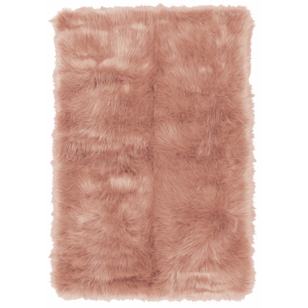 Mainstays Solid Blush Faux Fur Accent Rug 30x46 in