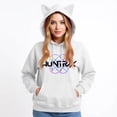 thumbnail image 3 of pop Huntrix Print Cat Ears Hoodie with De-mon Sweatshirt HUNTRX Trendy Pullover All-over Print Fashion Casual Long Sleeve Sweatshirt Pullover Casual Streetwear 2XL, 3 of 4