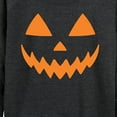 thumbnail image 3 of Instant Message - Pumpkin Face 1 - Women's Lightweight French Terry Long Sleeve Shirt, 3 of 6