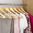 thumbnail image 2 of XEENSO 10 Pack Wooden Hangers Suit Hangers Premium Natural Finish Home Coat Hangers, 2 of 9