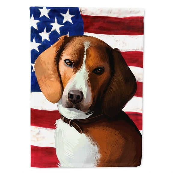 Carolines Treasures CK6399CHF Foxhound Dog American Canvas House Size outdoor-flags, Multicolor