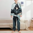 thumbnail image 2 of Demon Slayer Muichiro Tokito Kids Hooded Jumpsuit Union Suit Onesie One Piece Blanket for Boys Girls, 2 of 7