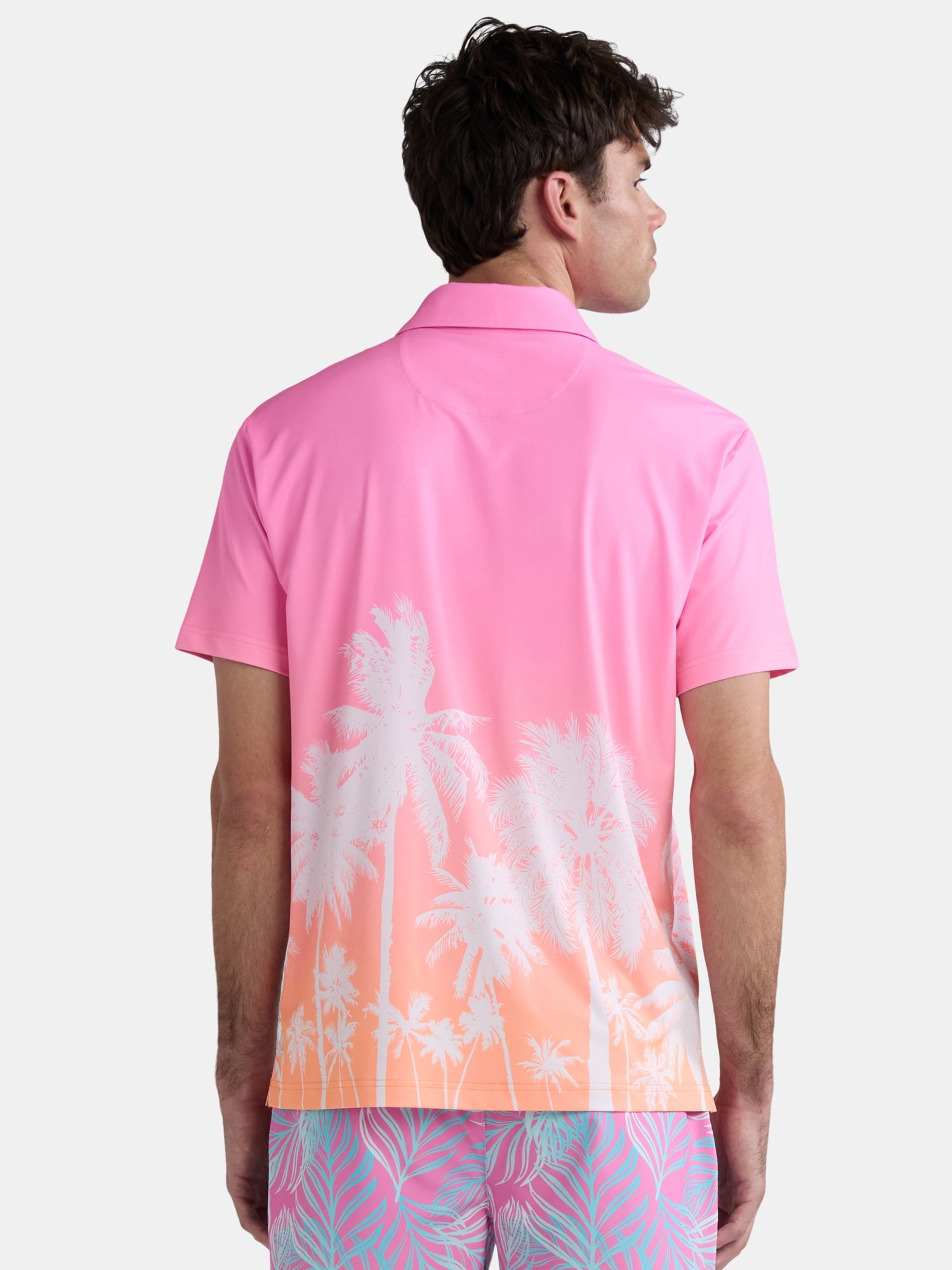 Birdie Bound Men's & Big Men's Novelty Print Golf Polo, Sizes S-5XL