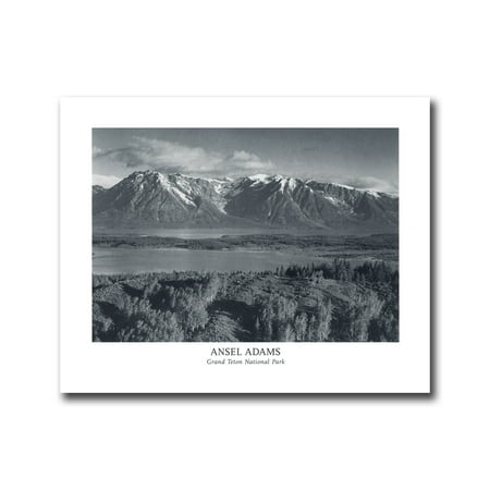 Ansel Adams B/W Photo Grand Teton National Park Wall Picture 8x10 Art