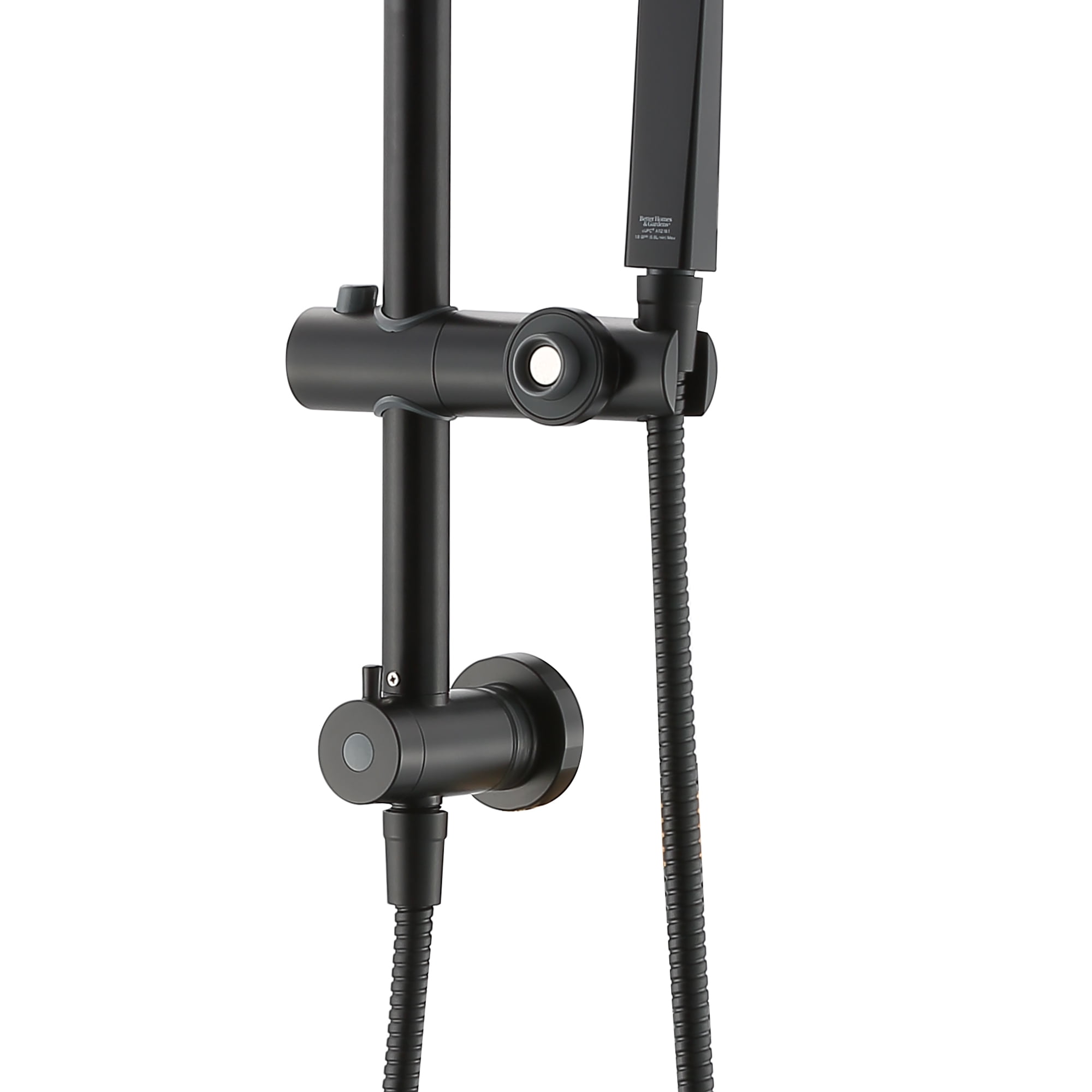 Better Homes & Gardens Deluxe Shower Combo with Magnetic Slide Bar Kit in Matte Black