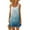 Light Blue, variant on WTOBBY Women's Floral Print Sleeveless Scoop Neck Sun Dress with Back Tie Detail for Beach & Vacation,Army Green 2XL