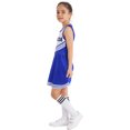 thumbnail image 6 of iiniim Kids Girls Cheer Leader Uniform Cheerleading Dress with Stockings Pom Poms Party Blue 9-10, 6 of 7