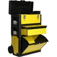 thumbnail image 1 of Toolbox Tool Case Household Large Storage Portable Steel and Plastic Stackable Rolling Upright Trolley with Drawers and Removable Tray Organiser for Tools, 1 of 6