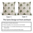 thumbnail image 5 of Sage Green Palm Tree Pillow Covers 20X20 InchTropical Coconut Trees Coastal Plants Decorative Pillow Cases Set of 2 Summer Retro Cotton Linen Throw Pillows Home Decor For Sofa Porch Couch Outdoor, 5 of 6