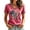 Hot Pink#12083GS, variant on Women's 9/11 Never Forget Memorial V-Neck Short Sleeve T-Shirt American Flag Patriotic Remembrance Top Black M
