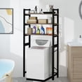 thumbnail image 6 of Nuoxin 3-Tier Over-the-Toilet Storage Shelf, Bathroom Organizer Shelf Over Toilet, Freestanding Space Saver Rack with Adjustable Shelf and Basket, Black, 6 of 7